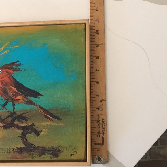 Vibrant Bird Painting on Canvas - Picture 3 of 7